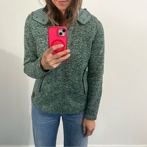 EDDIE BAUER Green Fleece Jacket Size M